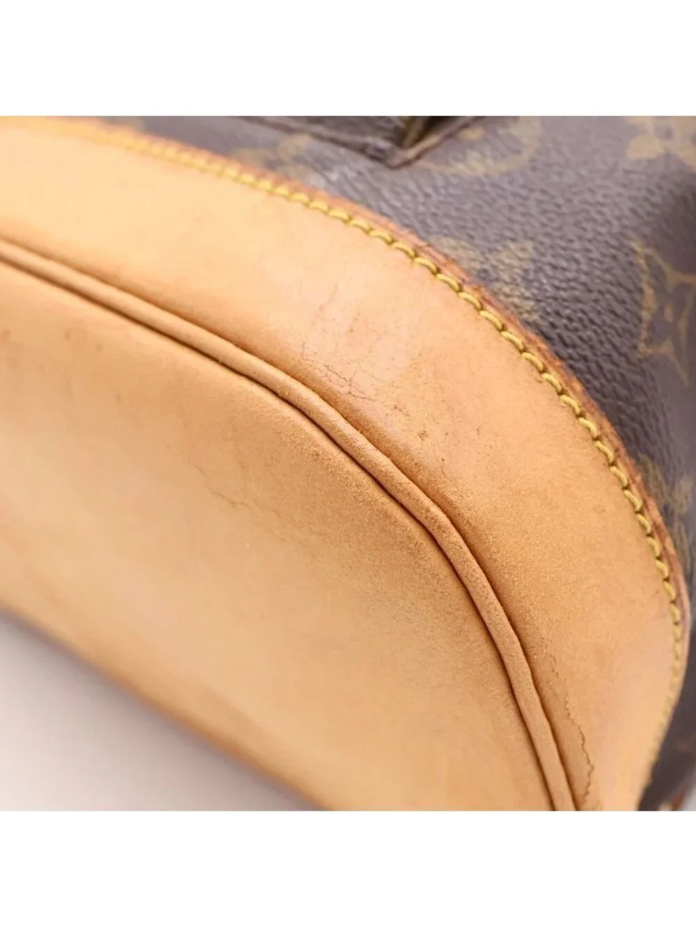Louis Vuitton Monogram Montsouris PM Backpack Brown Leather Gold